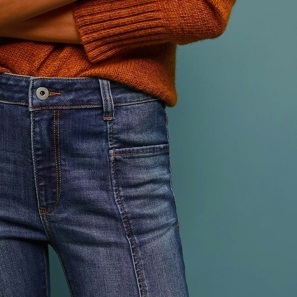 NWT PISTOLA‎ High Rise Western Pintuck Seam Denim Ankle Cropped Skinny Jeans 26 - Picture 5 of 6